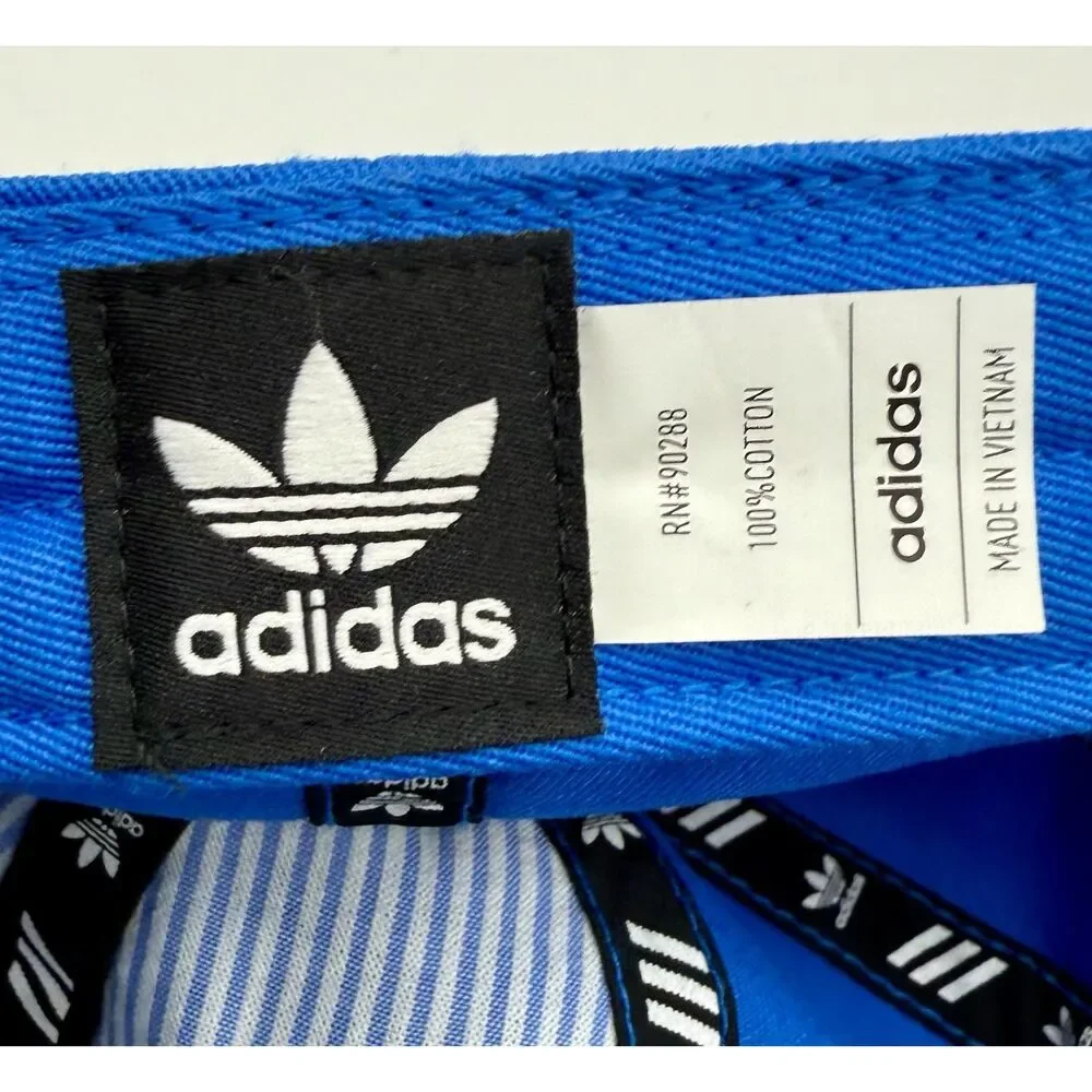 Adidas Youth Washed Relaxed Strapback Cap Hat Blue White New With Tags‎